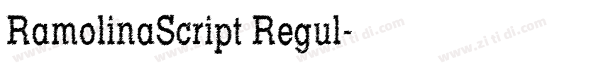 RamolinaScript Regul字体转换